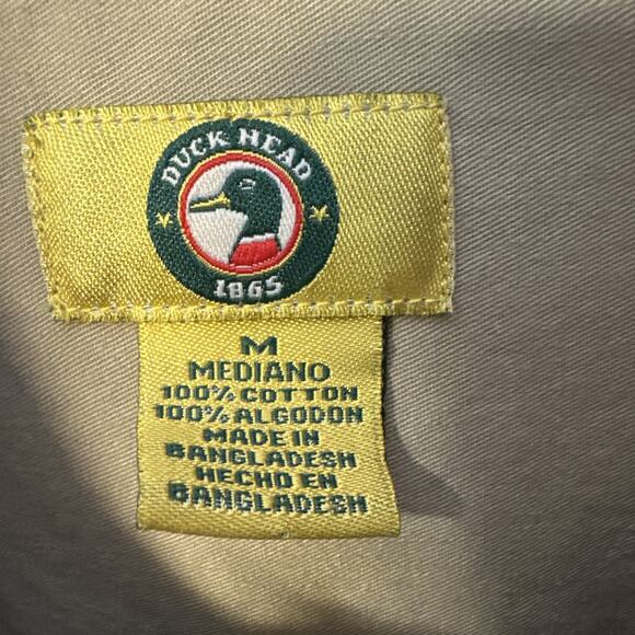 Duck Head Men’s Burgundy Red Button Down Long Sleeve Shirt Size Medium - Picture 2 of 10